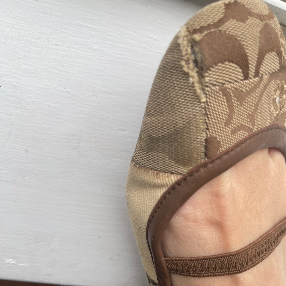 Coach Vintage Judey Floral Animal Patchwork Pattern Mary Jane Ballet Flats - Picture 6 of 11